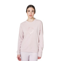 Sweatshirt femme col rond en polaire Equestro Violet feutré Sweatshirt femme col rond en polaire Equestro Violet feutré