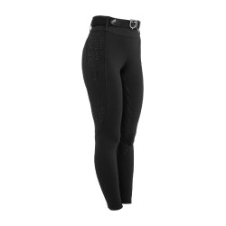 Leggings femme taille haute avec passants et strass Equestro