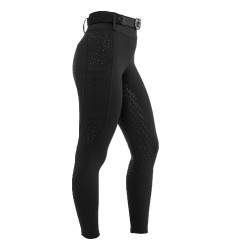 Leggings femme taille haute avec passants et strass Equestro