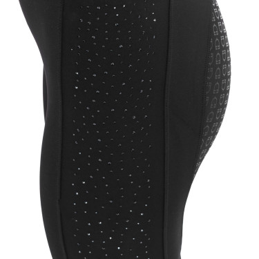 Leggings femme taille haute avec passants et strass Equestro