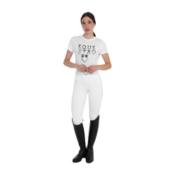 Leggings femme taille haute avec passants et strass Equestro