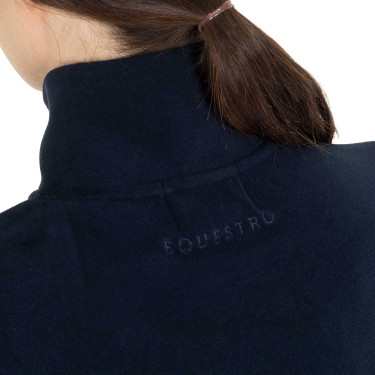 Sweat-shirt femme à col montant en polaire avec zip 3/4 Equestro