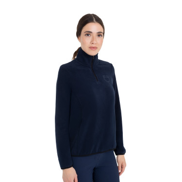Sweat-shirt femme à col montant en polaire avec zip 3/4 Equestro