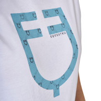 T-shirt femme avec logo monogramme effet velours Equestro
