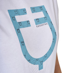 T-shirt femme avec logo monogramme effet velours Equestro
