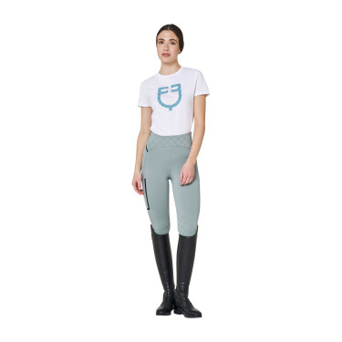 T-shirt femme avec logo monogramme effet velours Equestro
