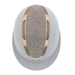 Casque Apocalypse femme avec coque revêtue et strass homologation Astm F1163-23 Equestro Gris givré / gmt