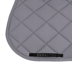 Tapis de selle de saut logo en strass Equestro Gris givré / gris givré