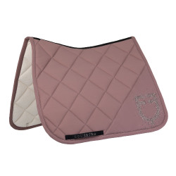 Tapis de selle de dressage Equestro logo en strass Antler Beige