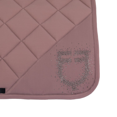 Tapis de selle de dressage Equestro logo en strass Antler Beige