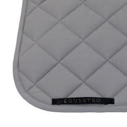 Tapis de selle de dressage Equestro logo en strass Gris givré / gris givré