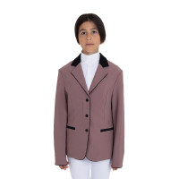Veste de concours Equestro enfant unisexe zippée et à boutons Antler Beige