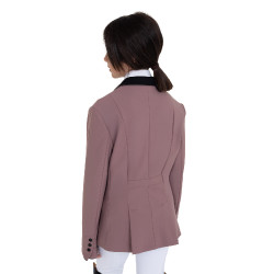 Veste de concours Equestro enfant unisexe zippée et à boutons Antler Beige Veste de concours Equestro enfant unisexe zippée et à boutons Antler Beige