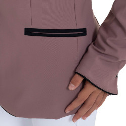 Veste de concours Equestro enfant unisexe zippée et à boutons Antler Beige Veste de concours Equestro enfant unisexe zippée et à boutons Antler Beige