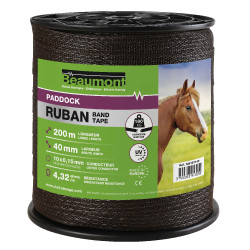 Ruban clôture électrique Beaumont 40 mm - Gamme Paddock - 200 m
