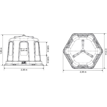 Râtelier hexagonal RPE grand modèle La Gée Râtelier hexagonal RPE grand modèle La Gée