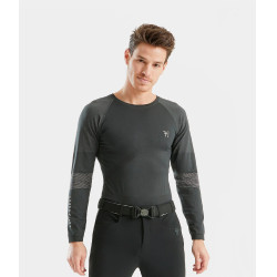 T-shirt Optimax Horse Pilot homme Iron Gris