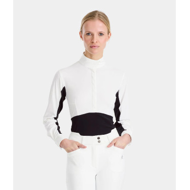 Chemise de concours Monica Horse Pilot manches longues femme Noir