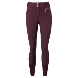 Pantalon d’équitation Diana FS grip en silicone Mountain Horse femme Bordeaux foncé Blanc