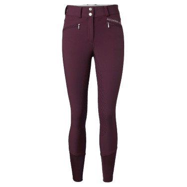 Pantalon d’équitation Diana FS grip en silicone Mountain Horse femme Bordeaux foncé Blanc