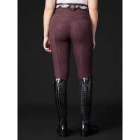 Pantalon d’équitation Diana FS grip en silicone Mountain Horse femme Bordeaux foncé Blanc
