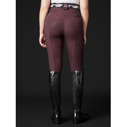 Pantalon d’équitation Diana FS grip en silicone Mountain Horse femme Bordeaux foncé Blanc