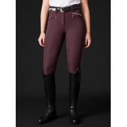 Pantalon d’équitation Diana FS grip en silicone Mountain Horse femme Bordeaux foncé Blanc