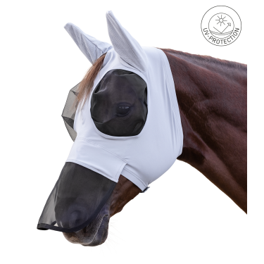 Masque d’équitation anti-mouches avec protection nez