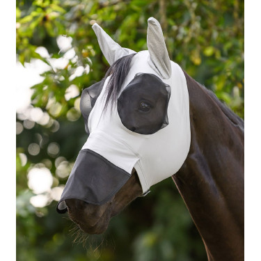 Masque d’équitation anti-mouches avec protection nez