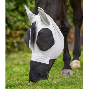 Masque d’équitation anti-mouches avec protection nez