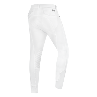 Pantalon d'équitation ELT Mailo grip genoux homme Blanc