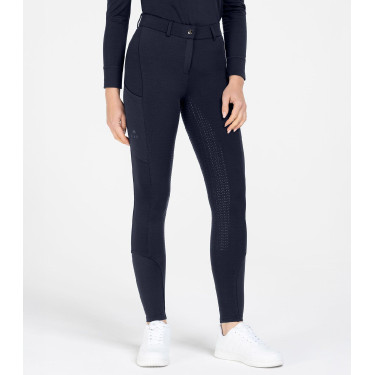 Pantalon d'équitation ELT Essential silicone femme Bleu profond