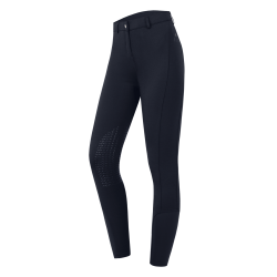 Pantalon d'équitation ELT Essential grip genoux enfant Bleu profond