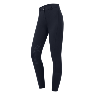 Pantalon d'équitation ELT Essential grip genoux enfant Bleu profond