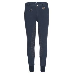 Pantalon d'équitation ELT thermique Fun Sport silicone enfant Bleu nocturne