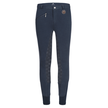 Pantalon d'équitation ELT thermique Fun Sport silicone enfant Bleu nocturne