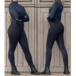 Pantalon d'équitation ELT thermique Essential silicone femme Bleu profond Pantalon d'équitation ELT thermique Essential silicone femme Bleu profond