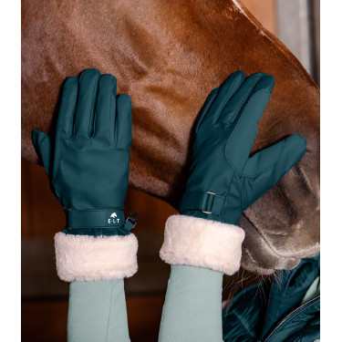 Gants d'équitation ELT Saint Moritz Bleu pétrole Gants d'équitation ELT Saint Moritz Bleu pétrole