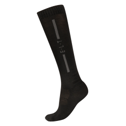 Chaussettes d'équitation ELT unisexe mérinos Noir Chaussettes d'équitation ELT unisexe mérinos Noir