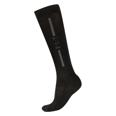Chaussettes d'équitation ELT unisexe mérinos Noir Chaussettes d'équitation ELT unisexe mérinos Noir