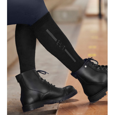 Chaussettes d'équitation ELT unisexe mérinos Noir Chaussettes d'équitation ELT unisexe mérinos Noir