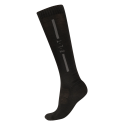 Chaussettes d'équitation ELT unisexe mérinos Noir Chaussettes d'équitation ELT unisexe mérinos Noir