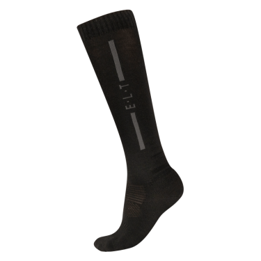 Chaussettes d'équitation ELT unisexe mérinos Noir Chaussettes d'équitation ELT unisexe mérinos Noir