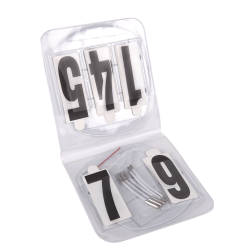 Set de numéro ovales Waldhausen avec élastiques Blanc