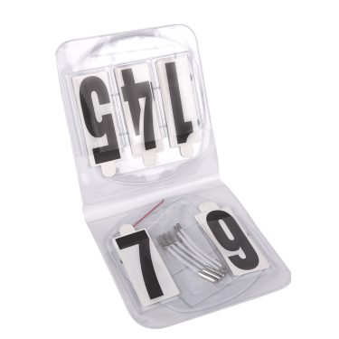 Set de numéro ovales Waldhausen avec élastiques Blanc