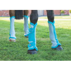 Guêtres anti mouches Fly turnout Shires Bleu sarcelle Guêtres anti mouches Fly turnout Shires Bleu sarcelle