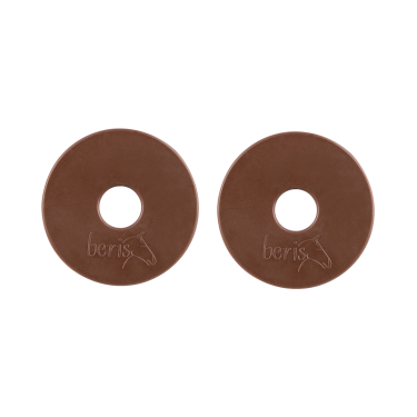 Rondelles de mors Beris caoutchouc Marron
