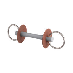 Mors de filet Beris canon Comfort anneau 6 cm Doux Gris