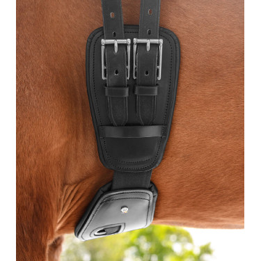Sangle équitation courte cuir élastique Waldhausen