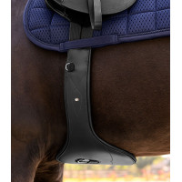 Sangle en cuir Waldhausen bavette ventrale Noir Sangle en cuir Waldhausen bavette ventrale Noir